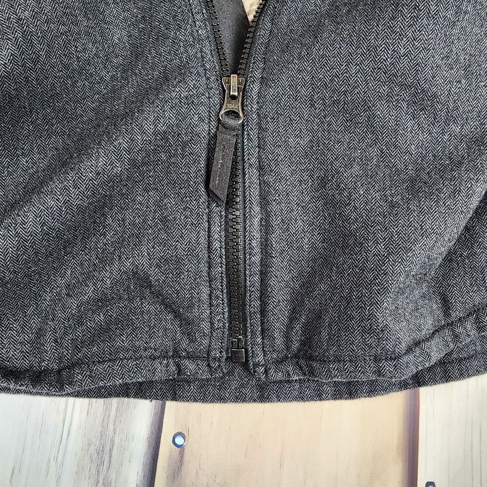 Eddie Bauer Outdoor Mens 2XL Zip Up Charcoal Faux Fur Lined Jacket Pockets‎ Warm - Picture 15 of 16
